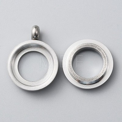 304 Stainless Steel Locket Pendants STAS-WH0044-13A-P-1