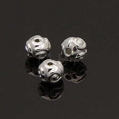 Tibetan Style Metal Alloy Rondelle Spacer Beads PALLOY-O029-01S-1