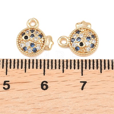 Brass Micro Pave Cubic Zirconia Pendants KK-L261-14C-G-1