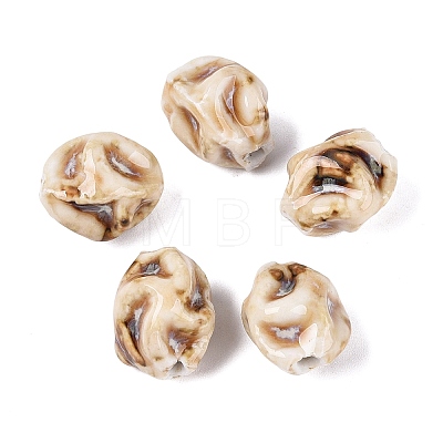 Vintage Handmade Porcelain Wrinkle Beads PORC-Q006-09B-1