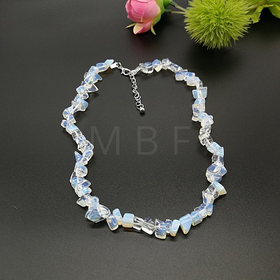 Opalite Chip Beaded Necklaces for Women IW6789-1-1