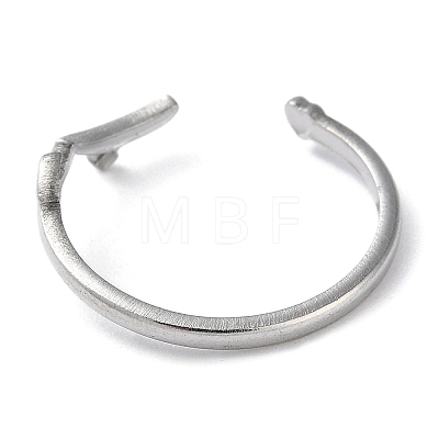 Non-Tarnish 304 Stainless Steel Open Cuff Rings RJEW-H219-01P-1