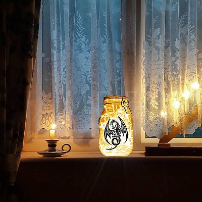 PVC Lamp Film for DIY Colorful Light Hanging Lamp Frosted Glass Jar DIY-WH0512-001-1