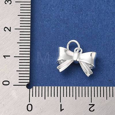 925 Sterling Silver Bowknot Charms STER-K180-01S-1