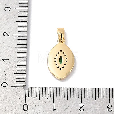 Brass Micro Pave Cubic Zirconia Pendants KK-Q030-03B-G-1