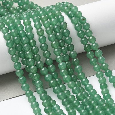 Natural Green Aventurine Round Beads Strands G-S150-6mm-2-1