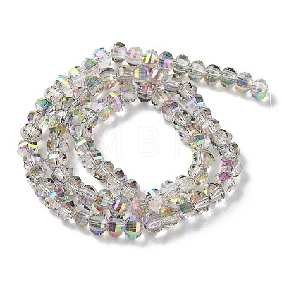Transparent Electroplate Glass Beads Strands GLAA-Q099-C01-06-1-1