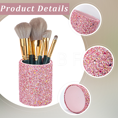 2Pcs Sequins Plastic Eyebrow Pencil Storage Holder AJEW-CL0005-54-1