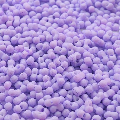 Macaron Color Opaque Frosted Glass Seed Beads SEED-K009-12B-14-1