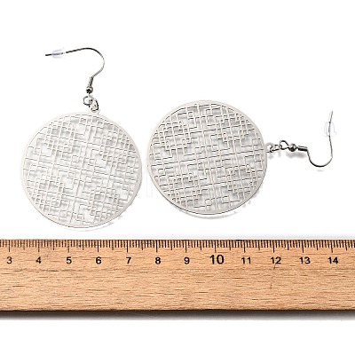 304 Stainless Steel Dangle Earrings EJEW-R015-01P-02-1