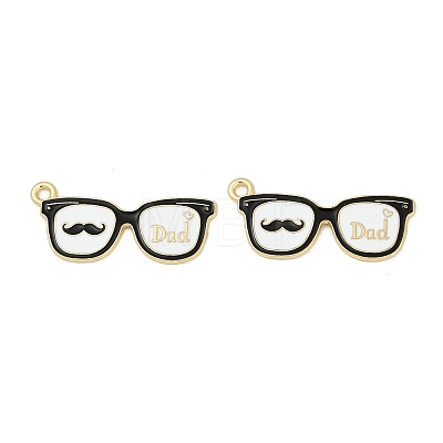 Father's Day Alloy Enamel Pendants ENAM-V001-03F-G-1