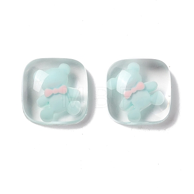 Transparent Resin Cabochons RESI-G034-A07-1