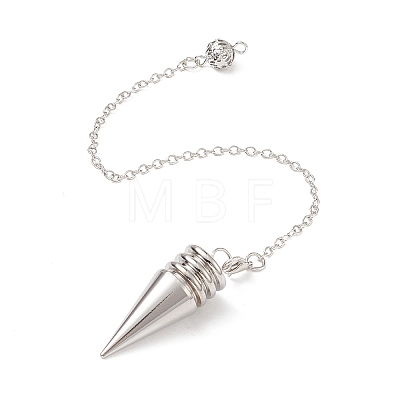 Brass Cone Dowsing Pendulum Pendants HJEW-G020-01-1