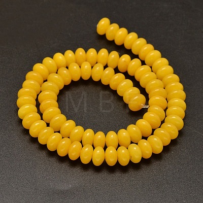Dyed Natural Malaysia Jade Rondelle Bead Strands G-L395-05-1