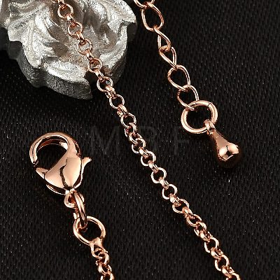 Brass Rolo Chain Bracelets for Women BJEW-G735-05RG-1