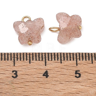 Natural Strawberry Quartz Pendants KK-D289-61G-02-1