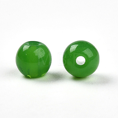 Imitation Jade Glass Beads GLAA-N007-4mm-B01-1