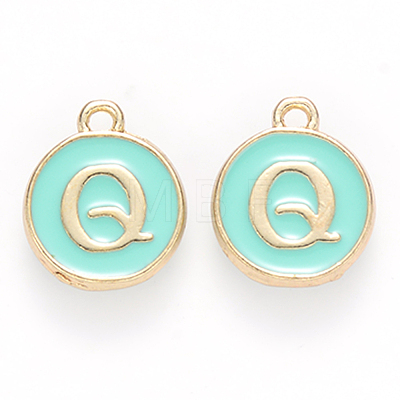 Golden Plated Alloy Enamel Charms X-ENAM-S118-05Q-1