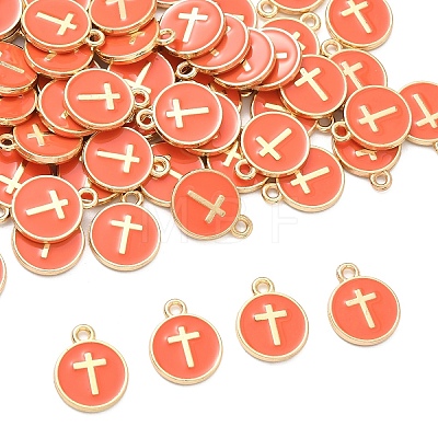 60Pcs Alloy Enamel Pendants ENAM-YW0008-02H-1
