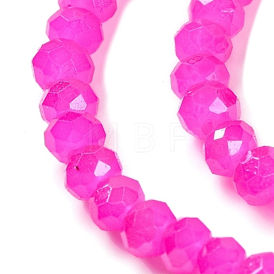 Baking Electroplate Glass Beads Strands DGLA-A039-J4mm-B24-1