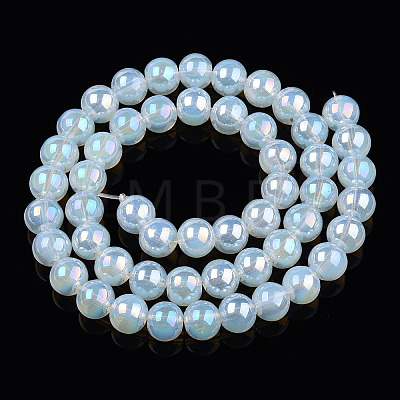 Electroplate Transparent Glass Beads Strands LS-GLAA-T032-T8mm-AB14-1