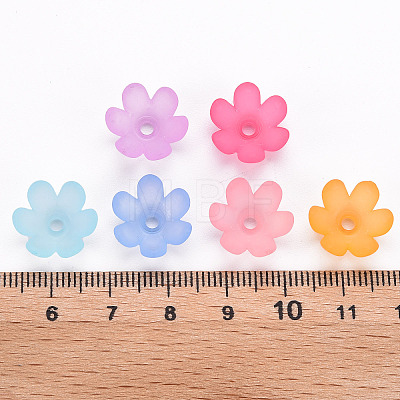 Frosted Acrylic Bead Caps X-MACR-S371-07A-1