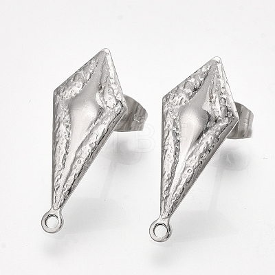 Non-Tarnish 304 Stainless Steel Stud Earring Findings STAS-S079-71B-1