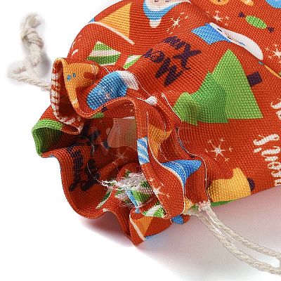 Christmas Theme Cloth Printed Storage Bags ABAG-F010-02B-03-1