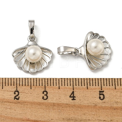 Brass & Shell Pearl Charms KK-I714-02P-1