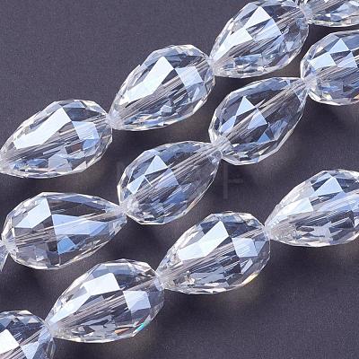 Transparent Glass Bead Strands EGLA-E049-NB01-1