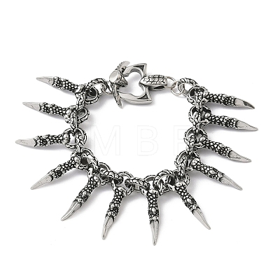 304 Stainless Steel Charm Bracelets BJEW-D385-02AS-1