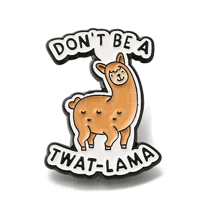 Animal Safety Don't be a Twat-lama Enamel Pins JEWB-L016-07EB-06-1