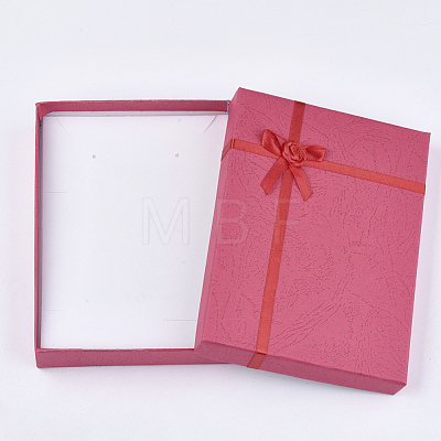 Jewelry Cardboard Boxes with Flower(Color Random Delivery) and Sponge Inside CBOX-R023-1-1