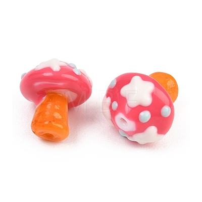 Handmade Lampwork Enamel Beads LAMP-B055-02E-1