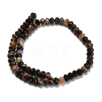 Natural Banded Agate Beads Strands G-Z111-A01-03-1