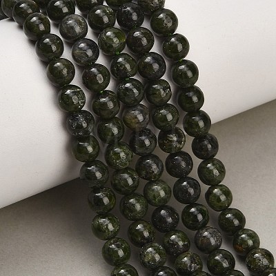 Natural Green Diopside Beads Strands GG-CBA993B-A01-6mm-1
