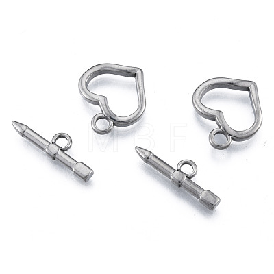 201 Stainless Steel Toggle Clasps STAS-N092-181-1