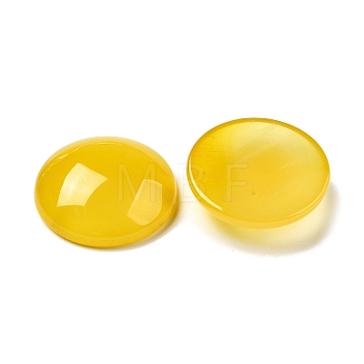 Natural Yellow Agate Cabochons G-E492-F-06-1