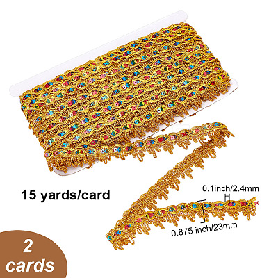 15 Yards Filigree Corrugated Lace Ribbon OCOR-WH0077-81-1