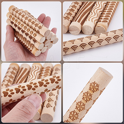 Wood Embossing Rod DIY-WH0504-892-1