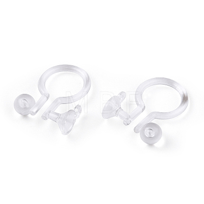 Plastic Clip-on Earring Findings X-KY-R014-01-1