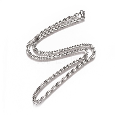Men's Cuban Link Chain Necklaces NJEW-L172-1-1