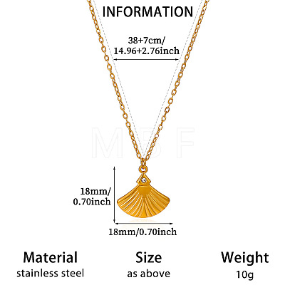 Ocean Brass Rhinestone Pendant 304 Stainless Steel Chain Necklaces for Women WG20590-03-1