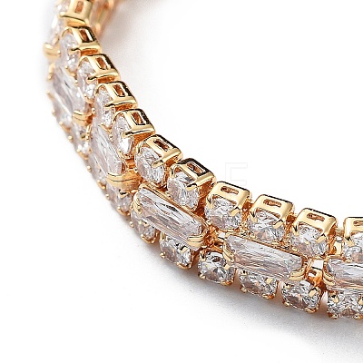 Brass Micro Pave Cubic Zirconia Chain Bracelets for Women BJEW-C052-01G-01-1