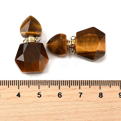 Natural Mixed Stone Perfume Bottle Pendants G-L623-12G-1