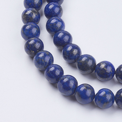 Natural Lapis Lazuli(Filled Color Glue) Beads Strands X-G-K269-02-8mm-1