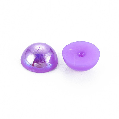 ABS Plastic Imitation Pearl Cabochons OACR-S025-8mm-14-1