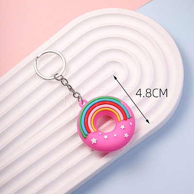 Rainbow Donut PVC Bag Keychain PW-WG14CEE-01-1