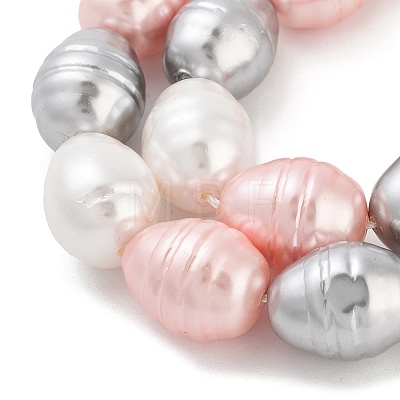 Electroplated Shell Pearl Beads Strands BSHE-H110-01-05-1