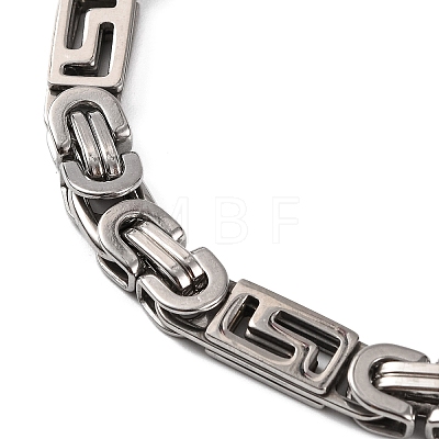 Tarnish Resistant 304 Stainless Steel Byzantine Chain Bracelets BJEW-B078-90P-1